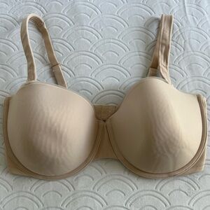 Vanity Fair 75272 Strapless Underwire 4 Way Convertible Beige Bra 36 DD